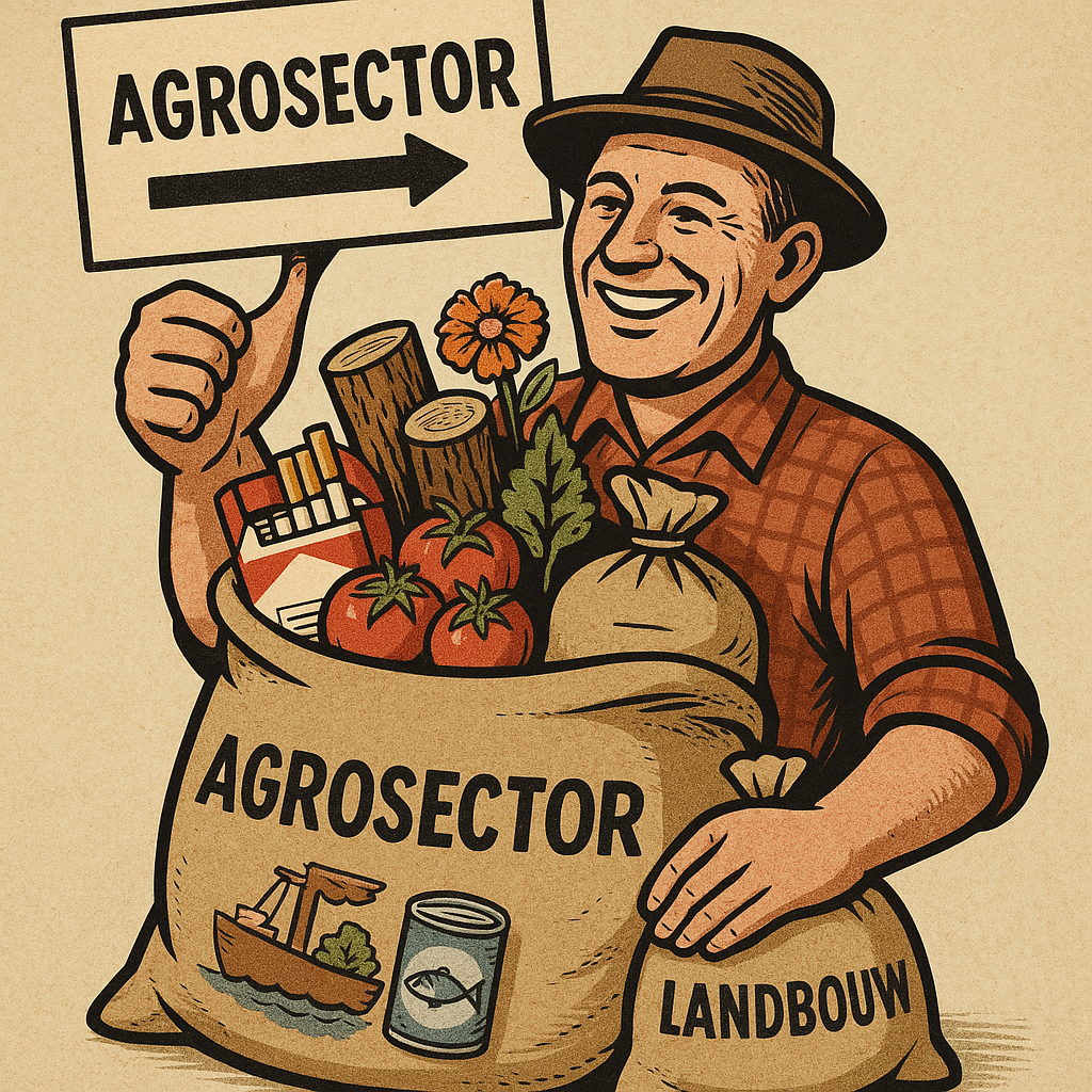 Landbouwers pronken met de veren van de (veel grotere) agrosector Andermans veren