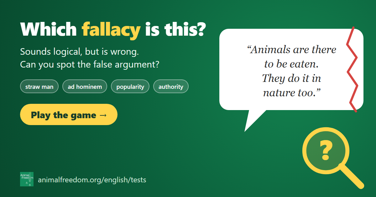 Which fallacy is this? Play the game