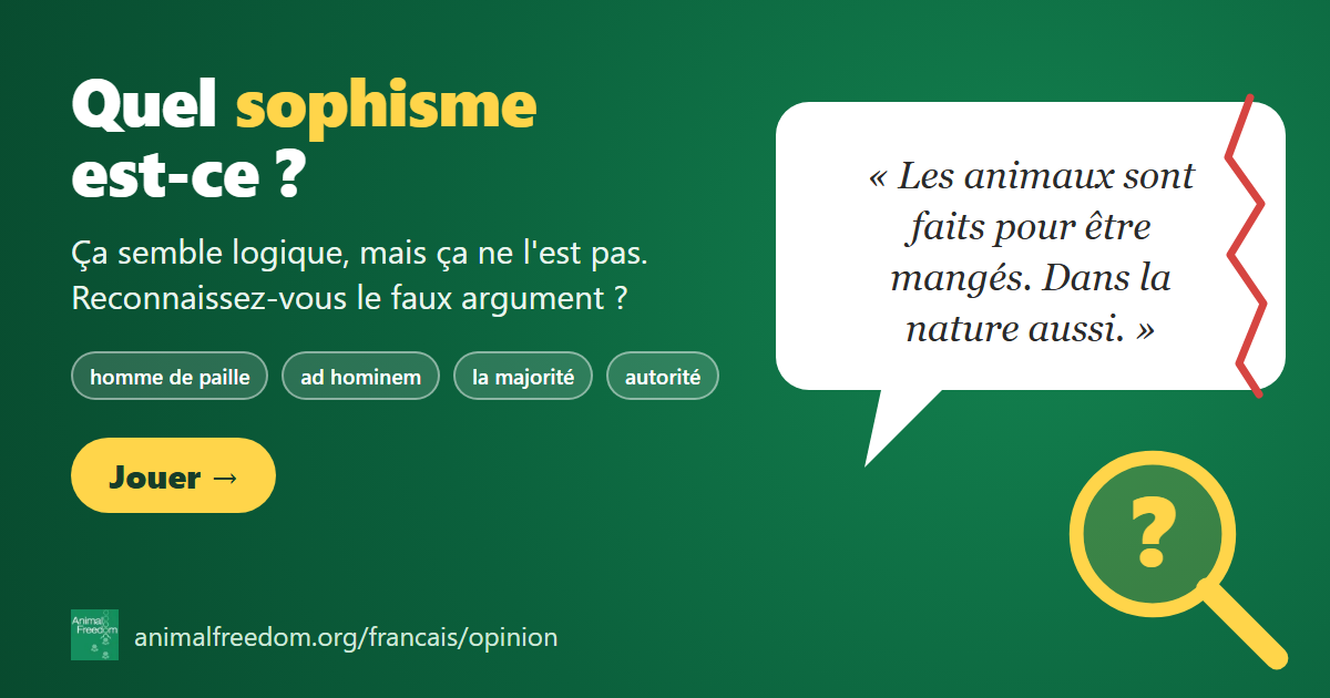 Quel sophisme est-ce ? Jouez